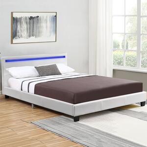FurniGO Čalouněná postel Verona 120 x 200 cm - bílá