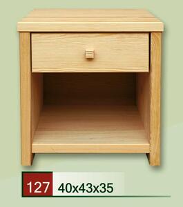 Dřevěný noční stolek CLASSIC 127 z masivu borovice