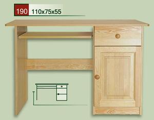 Dřevěný psací stůl CLASSIC 190 z masivu borovice