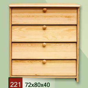 Dřevěný botník výklopný CLASSIC 221 z masivu borovice