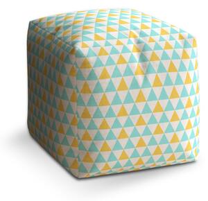 Sablio Taburet Cube Dvoubarevné trojúhelníky: 40x40x40 cm
