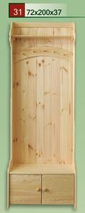 Dřevěná předsíňová stěna CLASSIC 31 z masivu borovice