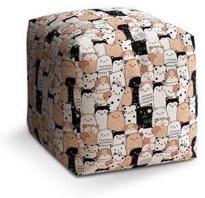 Sablio Taburet Cube Roztomilá zvířátka: 40x40x40 cm