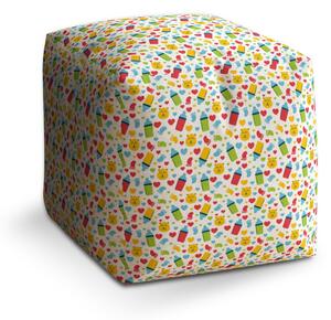 Sablio Taburet Cube Dětské obrázky: 40x40x40 cm