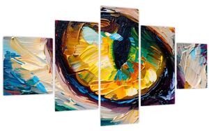 Obraz - Malba kočičího oka (125x70 cm)