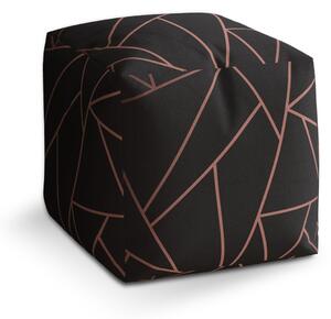 Sablio Taburet Cube Růžové obrazce: 40x40x40 cm