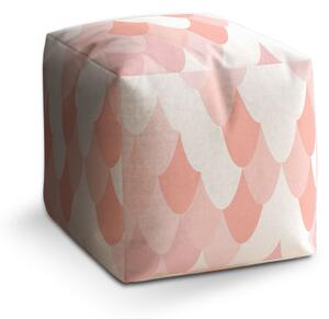 Sablio Taburet Cube Růžové obloučky: 40x40x40 cm