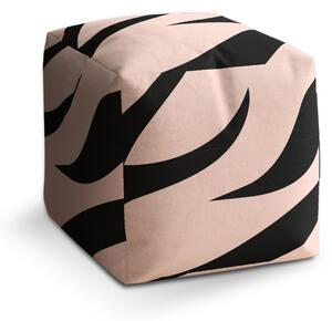 Sablio Taburet Cube Růžový vzor zebry: 40x40x40 cm