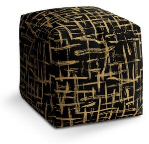 Sablio Taburet Cube Zlaté malování: 40x40x40 cm