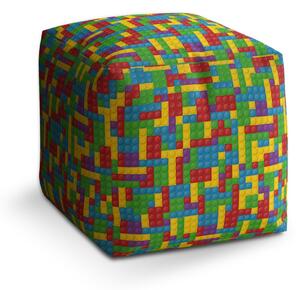 Sablio Taburet Cube Barevná stavebnice: 40x40x40 cm