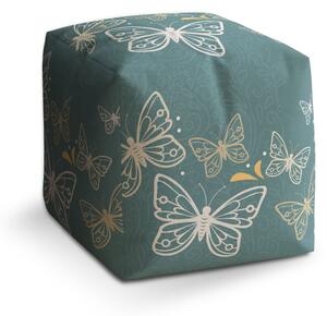 Sablio Taburet Cube Motýli: 40x40x40 cm