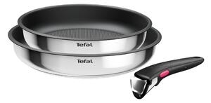 Nerezové pánve s nepřilnavým povrchem a odnímatelnou rukojetí v sadě 2 ks ø 26 cm INGENIO Cook Eat L8813S75 – Tefal