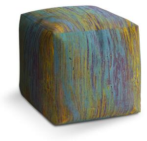 Sablio Taburet Cube Dřevěná abstrakce: 40x40x40 cm