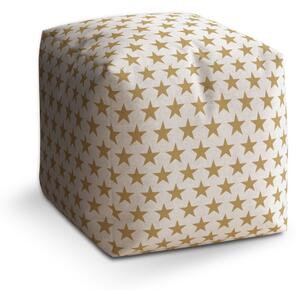 Sablio Taburet Cube Zlaté hvězdy: 40x40x40 cm