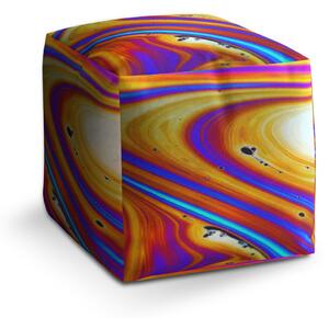 Sablio Taburet Cube Barevná abstrakce: 40x40x40 cm