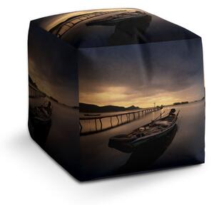 Sablio Taburet Cube Loďka na jezeře 2: 40x40x40 cm