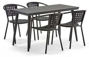 AJ Produkty Venkovní nábytková sestava VISTA + CAPRI, 1 stůl + 4 židle