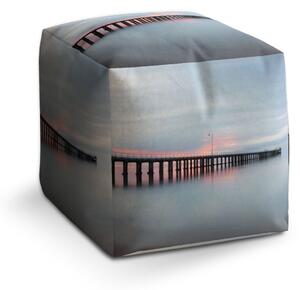 Sablio Taburet Cube Molo s červánky: 40x40x40 cm