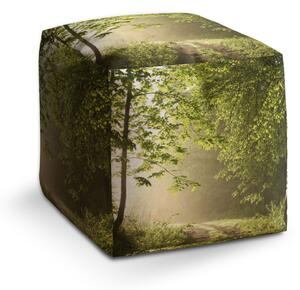 Sablio Taburet Cube Lesní cesta: 40x40x40 cm