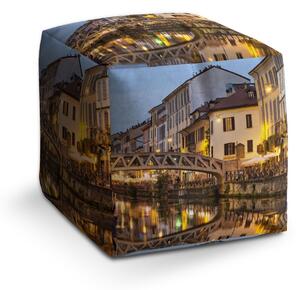 Sablio Taburet Cube Město: 40x40x40 cm
