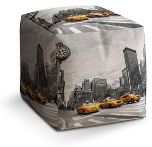 Sablio Taburet Cube Žluté taxiky: 40x40x40 cm