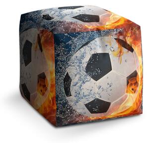 Sablio Taburet Cube Fotbalový míč: 40x40x40 cm