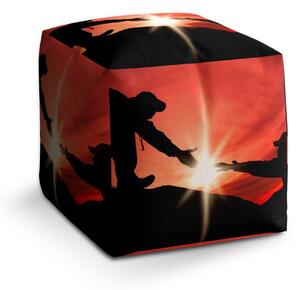 Sablio Taburet Cube Horolezci: 40x40x40 cm