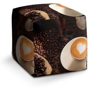 Sablio Taburet Cube Káva: 40x40x40 cm