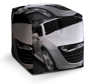 Sablio Taburet Cube Bílý sporťák: 40x40x40 cm
