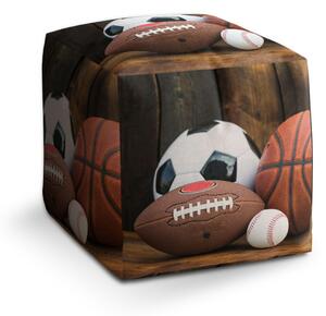 Sablio Taburet Cube Sportovní míče: 40x40x40 cm