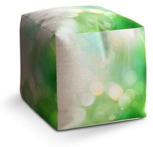 Sablio Taburet Cube Zelená abstrakce: 40x40x40 cm