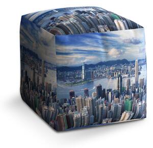 Sablio Taburet Cube Město s mrakodrapy: 40x40x40 cm