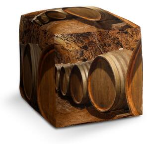 Sablio Taburet Cube Sudy: 40x40x40 cm