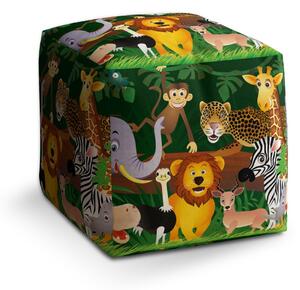 Sablio Taburet Cube Zvířátka: 40x40x40 cm