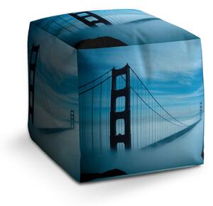 Sablio Taburet Cube Golden Gate 3: 40x40x40 cm