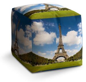 Sablio Taburet Cube Eiffelova věž: 40x40x40 cm