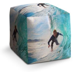 Sablio Taburet Cube Surfař na vlně: 40x40x40 cm