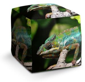 Sablio Taburet Cube Chameleon: 40x40x40 cm