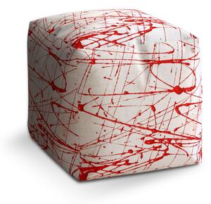 Sablio Taburet Cube Krvavé cákance: 40x40x40 cm