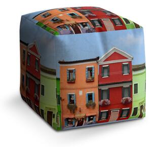 Sablio Taburet Cube Domky: 40x40x40 cm