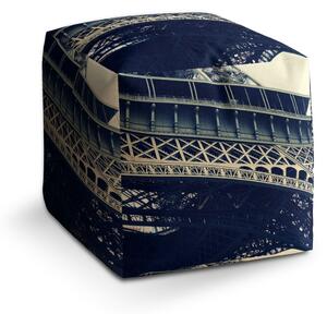 Sablio Taburet Cube Eiffel Tower: 40x40x40 cm
