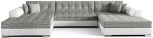 Velká sedací souprava do U NYX - šedá / bílá