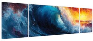 Obraz - Vlna v západu slunce (170x50 cm)