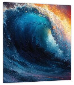 Obraz - Vlna v západu slunce (30x30 cm)