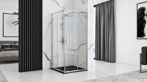 Rea Grand Black, obdélníková sprchová vanička 100x80x3,5 cm, REA-K4593