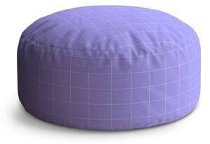 Sablio Taburet Circle Čtvercový vzor fialové: 40x50 cm