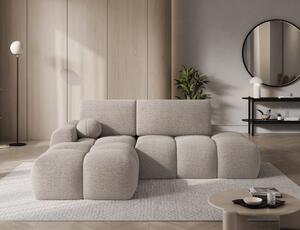 Designová rohová sedací souprava NIMUE - světle béžová, levý roh