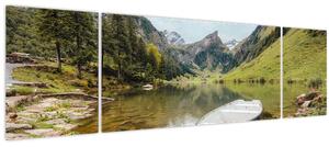 Obraz - Seealpsee, jezero Švýcarska (170x50 cm)