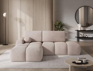 Designová rohová sedací souprava NIMUE - béžová, levý roh