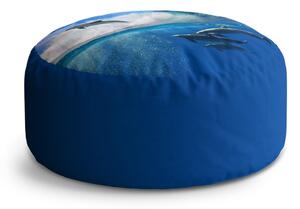 Sablio Taburet Circle Delfíni ve vlnách: 40x50 cm